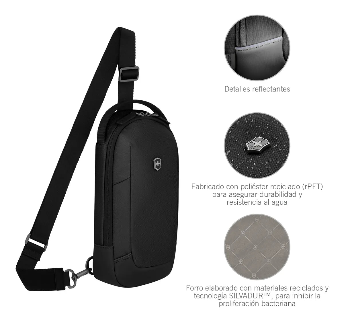 Bolso Mariconera Victorinox Altmont Modern Sling Bag, Negro Negro Liso