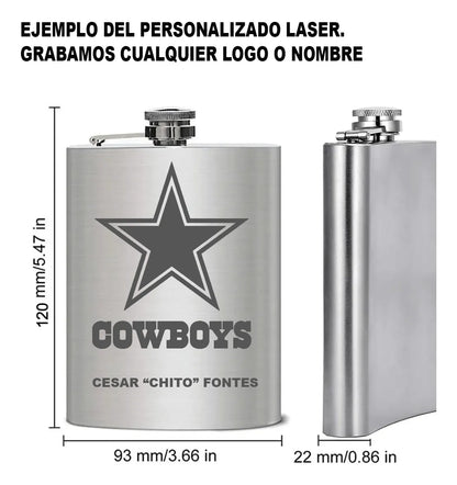 Licorera Anfora 7oz Bolsillo Acero Inoxidable Personalizada - Acero