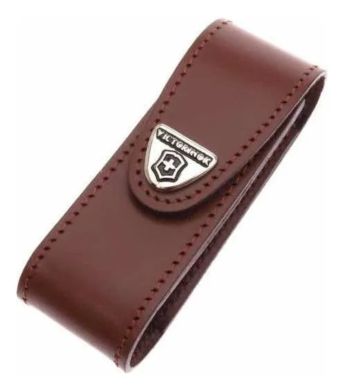 Victorinox Funda De Piel Para Navajas De 91 Mm con Cordón Rojo