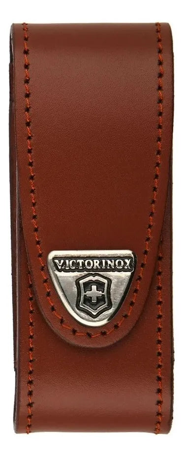 Victorinox Funda De Piel Para Navajas De 91 Mm con Cordón Rojo