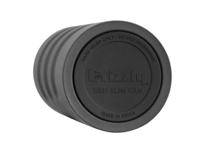 Portalatas Marca Grizzly Charcoal Grip Slim Bote Delgado 12oz