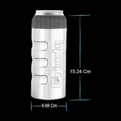 Portalatas Marca Grizzly Charcoa Grip Slim Bote Delgado 12oz
