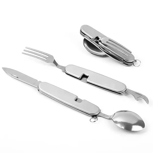 Set De Cubiertos Plegables S+X Campismo Viaje Navaja Multiuso Con Grabado Personalizado con Laser