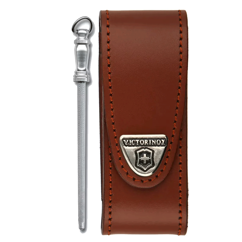 Funda de cuero Victorinox para navajas de 91mm Negra o Café con minichaira
