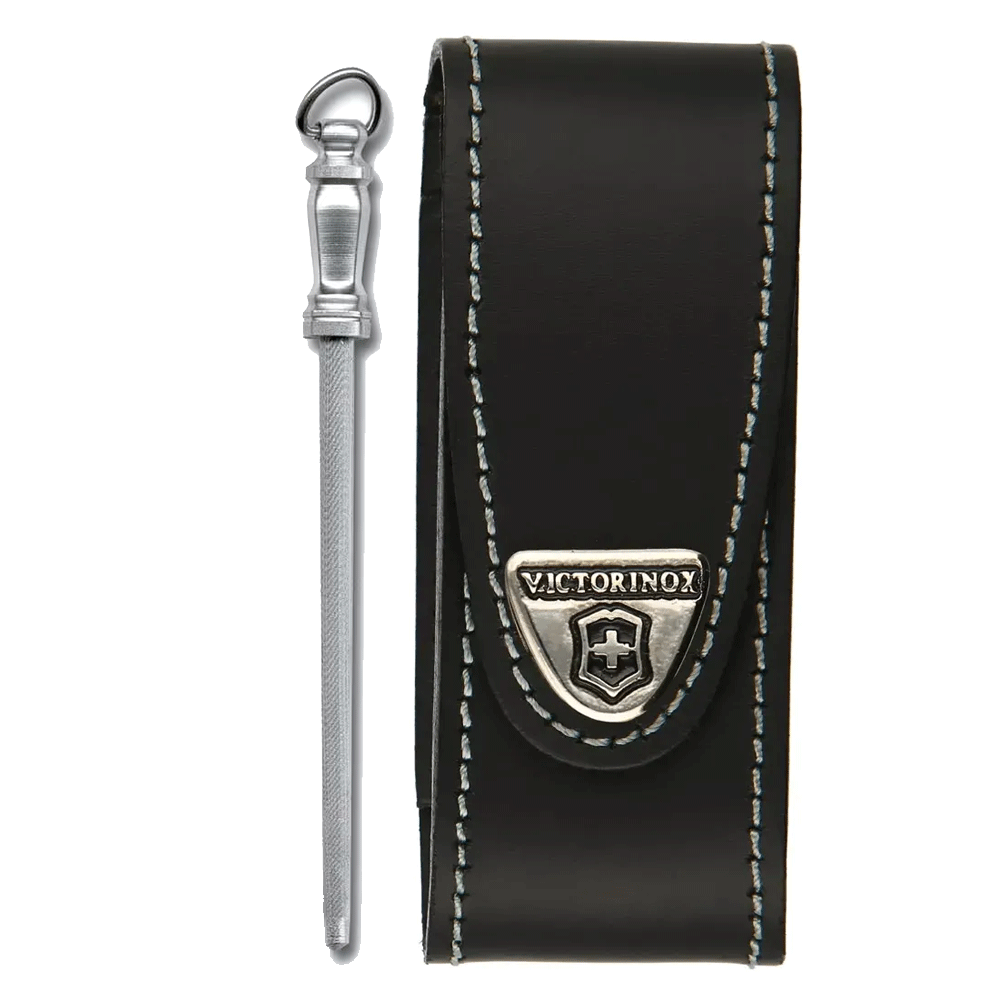 Funda de cuero Victorinox para navajas de 91mm Negra o Café con minichaira