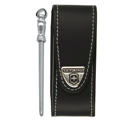 Funda de cuero Victorinox para navajas de 91mm Negra o Café con minichaira