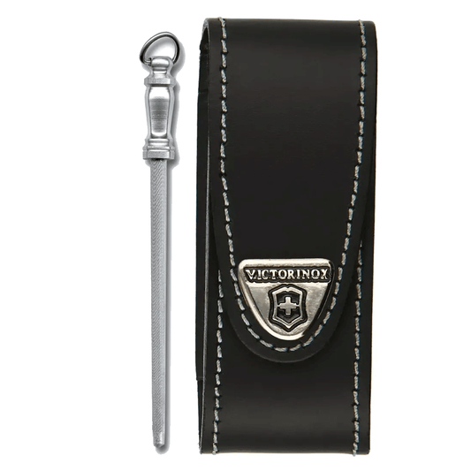 Funda de cuero Victorinox para navajas de 91mm Negra o Café con minichaira