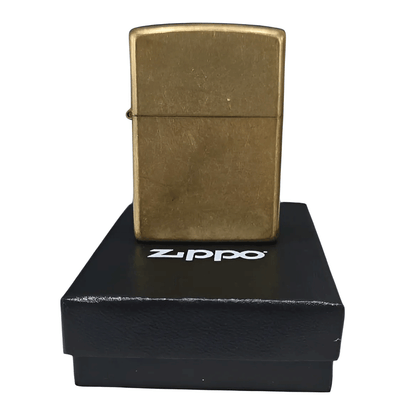 Encendedor Zippo Original En Oferta Por Errores De Grabado - Dorado Vintage