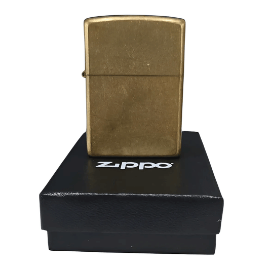 Encendedor Zippo Original En Oferta Por Errores De Grabado - Dorado Vintage
