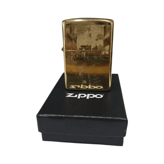 Encendedor Zippo Original En Oferta Por Errores De Grabado - Dorado Espejo