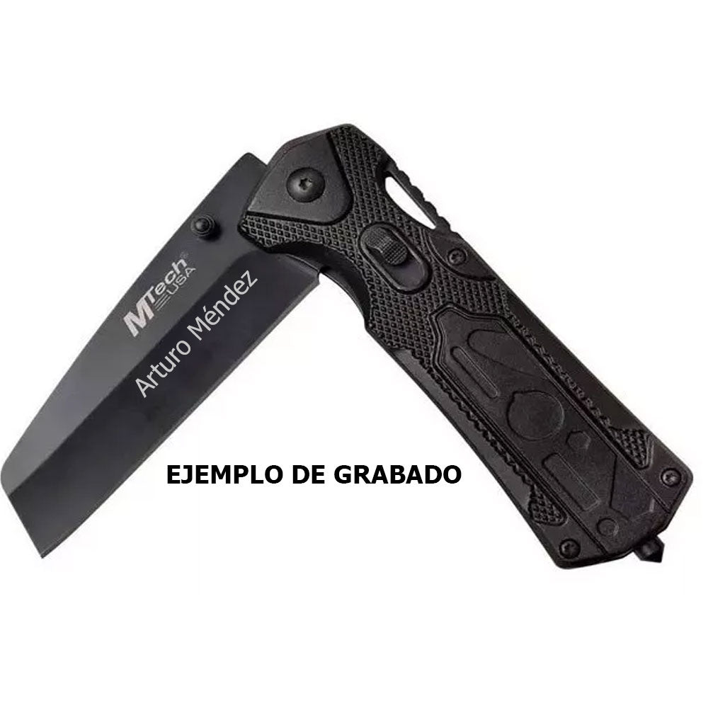 Navaja M-tech Con Mini Herramientas Multiusos Con Grabado Laser en la Hoja
