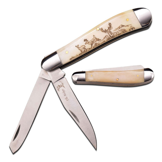 Navaja Elk Ridge - Gentleman's Knife - Trapper - ER-220DR - Con Personalizado Laser en la Hoja