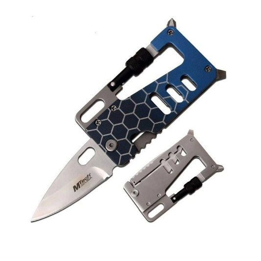 Navaja Multiusos M-tech Usa Azul Tipo Tarjetero - MT-989BL