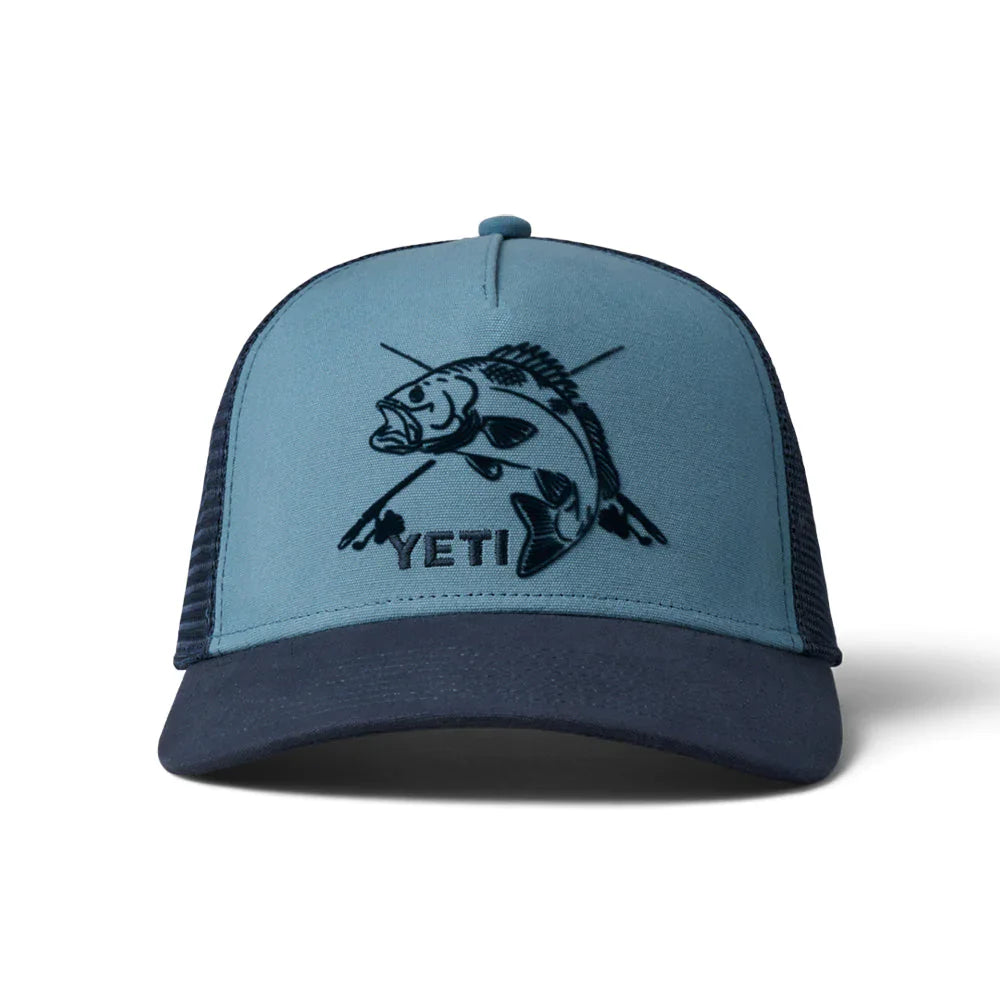 Gorra Fishing Bass Trucker Hat Deep Blue/Navy Marca YETI