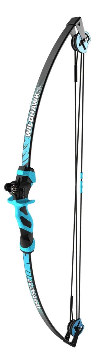 Arco Barnett Compuesto Juvenil Wildhawk Con 2 Flechas 15 Lbs - Azul - SUIZA + XTREME