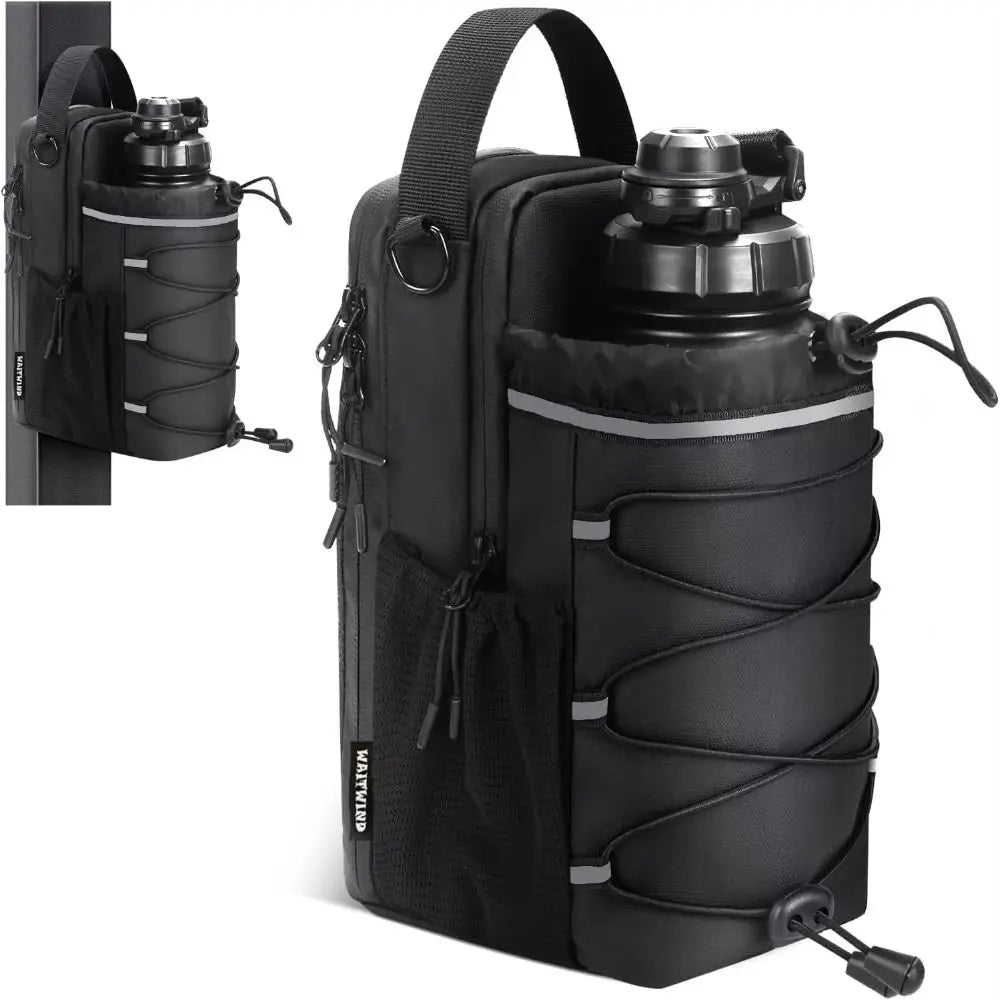 Bolsa bandolera magnética para botella de agua, ajustable, de gran capacidad, para gimnasio, con correa para el hombro, portátil, para deportes - SUIZA + XTREME