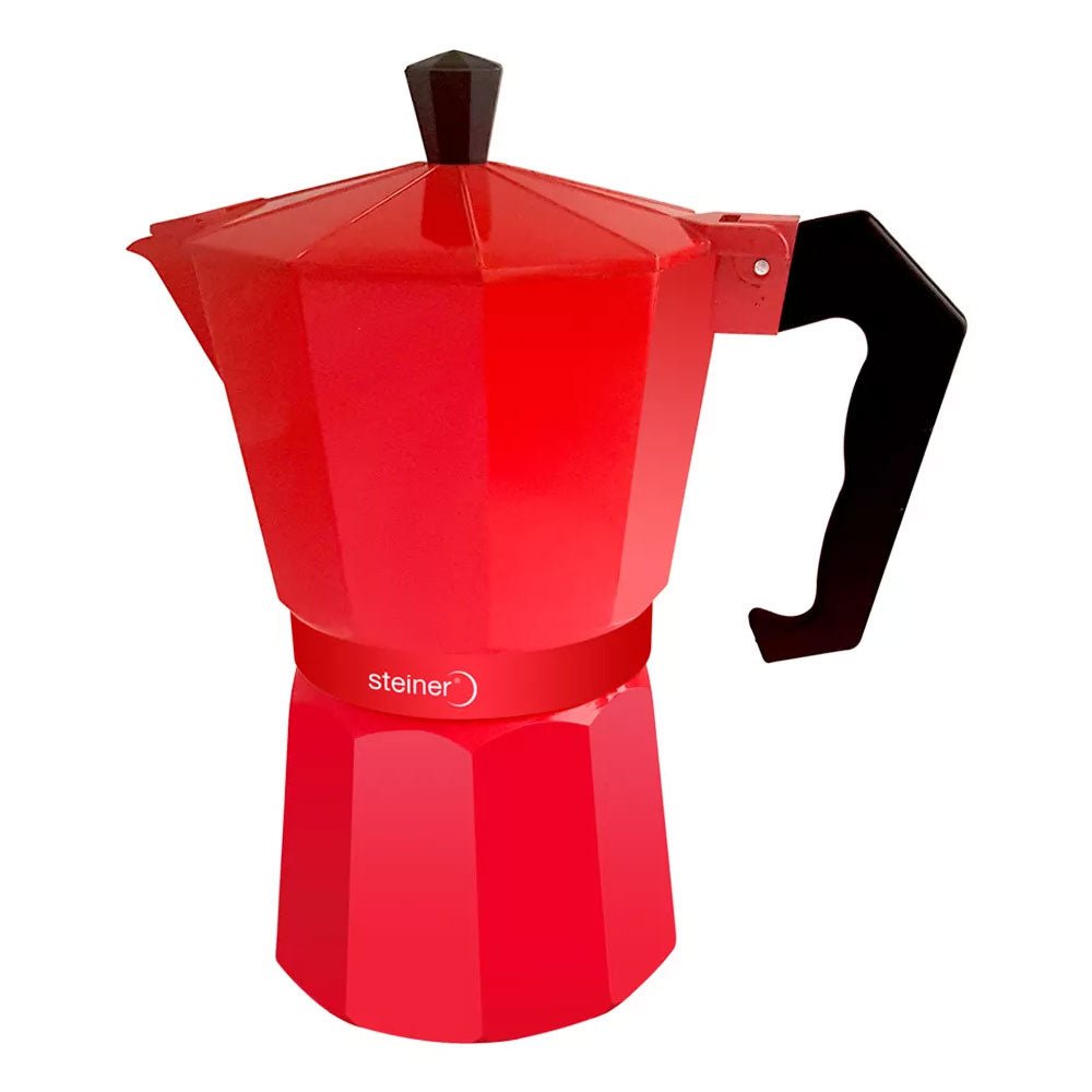 Cafetera Steiner Moka | Espresso 6 Tazas ST1002R - SUIZA + XTREME