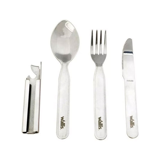 Cubiertos Para Campismo 6 Usos, Desprendible 4 Piezas Wallis - SUIZA + XTREME