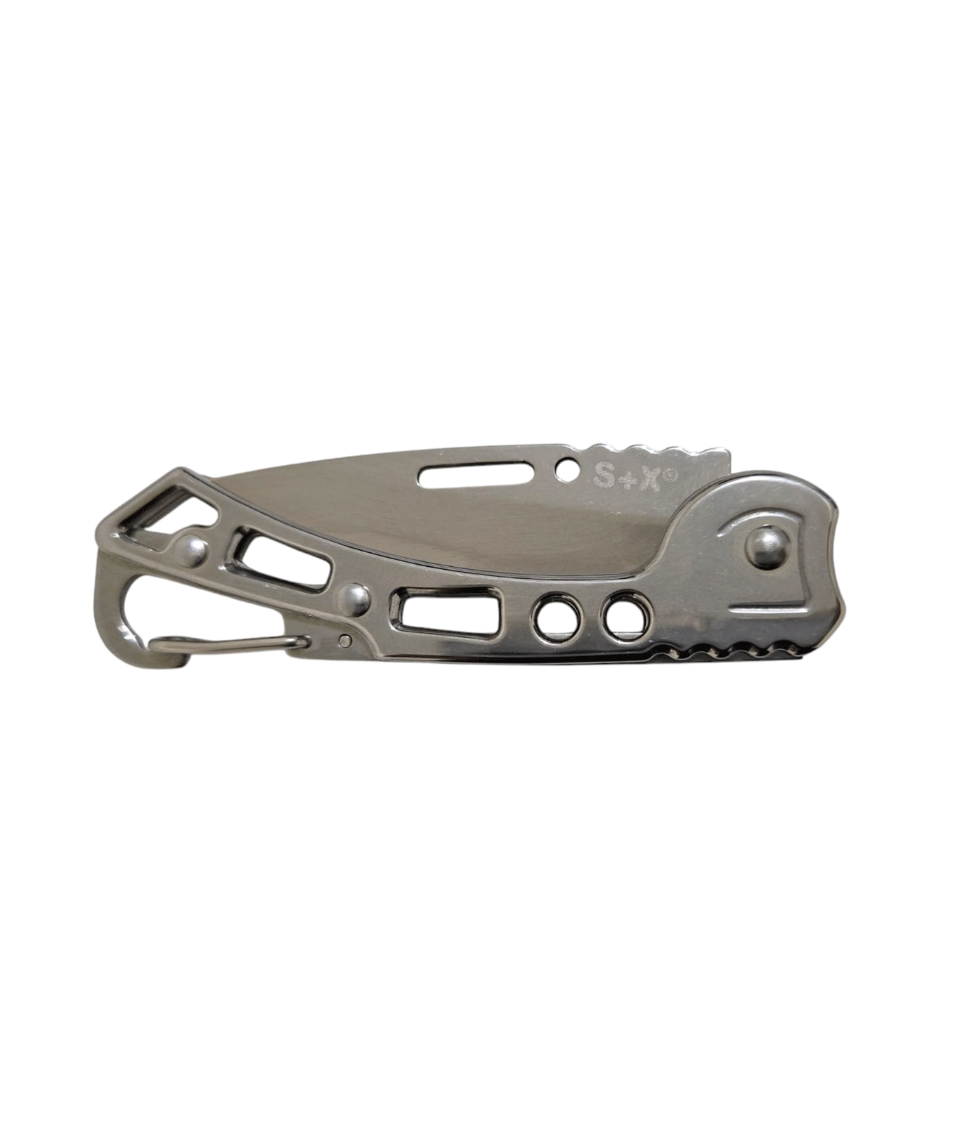 Elegante Navaja Marca S+x Plegable De Acero Inoxidable - Plata