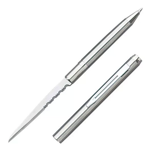Discreta Pluma Boligrafo Navaja Oculta 5002SA - Cromo