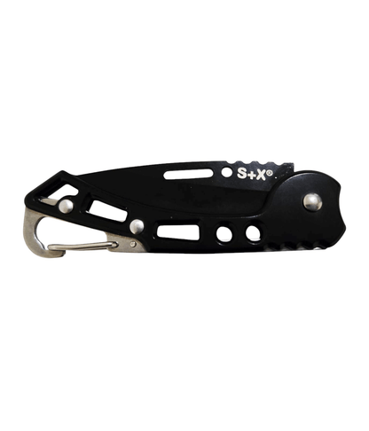 Elegante Navaja Marca S+x Plegable De Acero Inoxidable - Negra