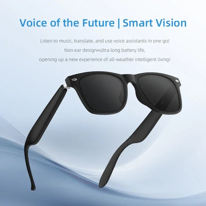 Gafas inteligentes con Bluetooth, audio, música, llamadas, lentes polarizadas antiluz azul para hombres, gafas de sol inteligentes inalámbricas - SUIZA + XTREME