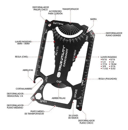 Multiherramienta Cardsmart True Utility De Bolsillo Tu207k