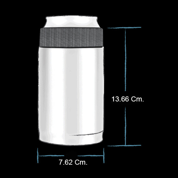 Portalatas Thermo Grizzly Bote Tradicional de 355 Ml 12 oz - Color Charcoal