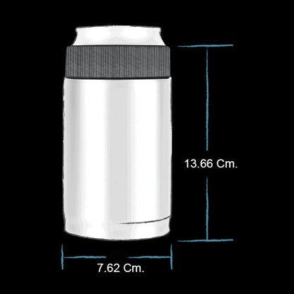 Portalatas Thermo Grizzly Bote Tradicional de 355 Ml 12 oz - Color Charcoal