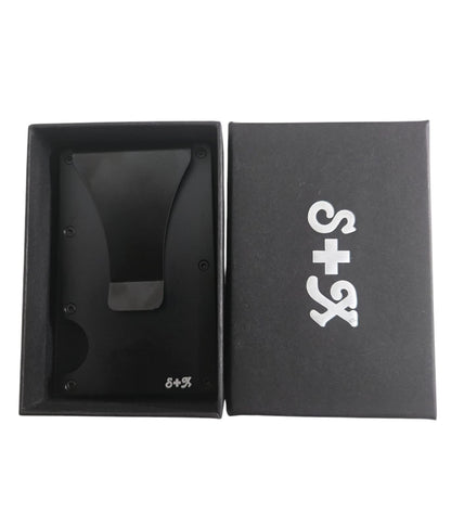 Money Clip S + X Para Tarjetas Y Billetes De Alta Calidad Con Personalizado Laser - Negro - SUIZA + XTREME