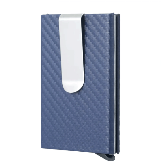Money Clip Tarjetero Ejecutivo, Muy Elegante Marca S+x - Azul - SUIZA + XTREME