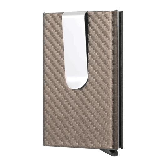 Money Clip Tarjetero Ejecutivo, Muy Elegante Marca S+x - Marrón claro - SUIZA + XTREME