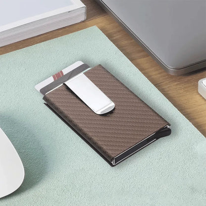 Money Clip Tarjetero Ejecutivo, Muy Elegante Marca S+x - Marrón claro - SUIZA + XTREME