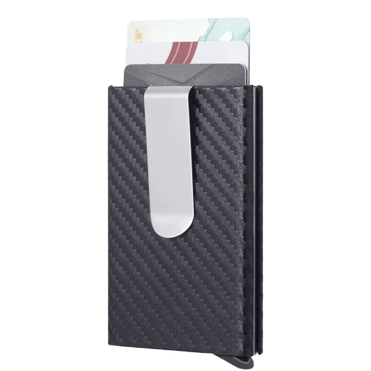 Money Clip Tarjetero Ejecutivo, Muy Elegante Marca S+x - Negro - SUIZA + XTREME