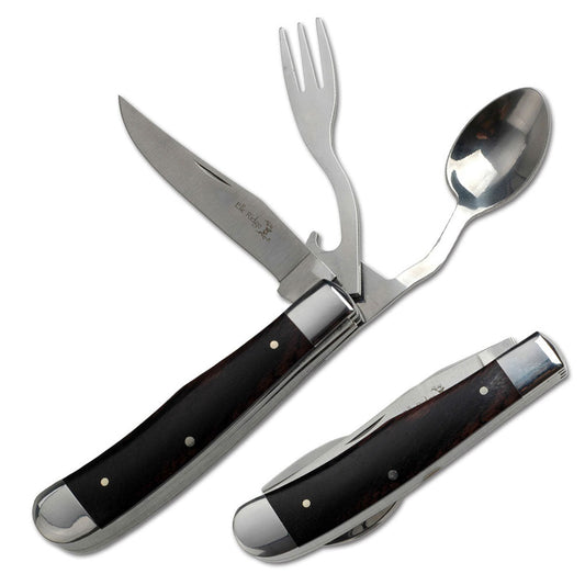 Navaja Elk Ridge Para Acampar Con Cuchara Tenedor Y Cuchillo - SUIZA + XTREME