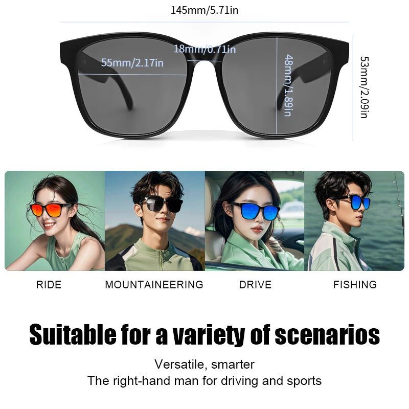 Nuevas gafas inteligentes con Bluetooth, auriculares manos libres para música, parlantes y altavoz, gafas de sol de moda, gafas de sol - SUIZA + XTREME