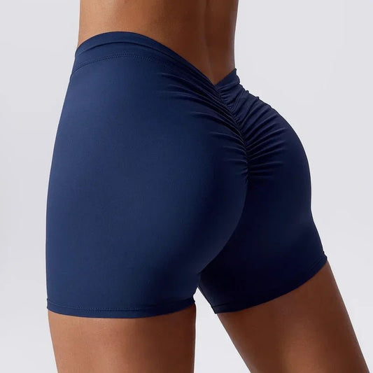 Pantalones cortos de yoga con espalda en V para mujer, para entrenamiento en el gimnasio, push up, deportivos, ajustados, mallas de ciclismo, ropa deportiva jdkg - SUIZA + XTREME