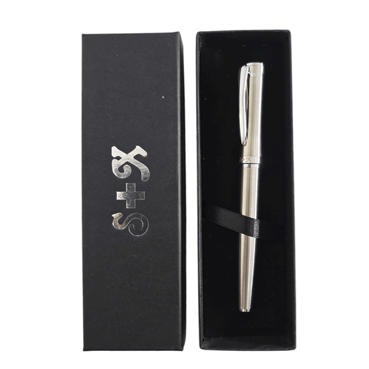 Boligrafo Pluma en estuche S+X  - Cromo