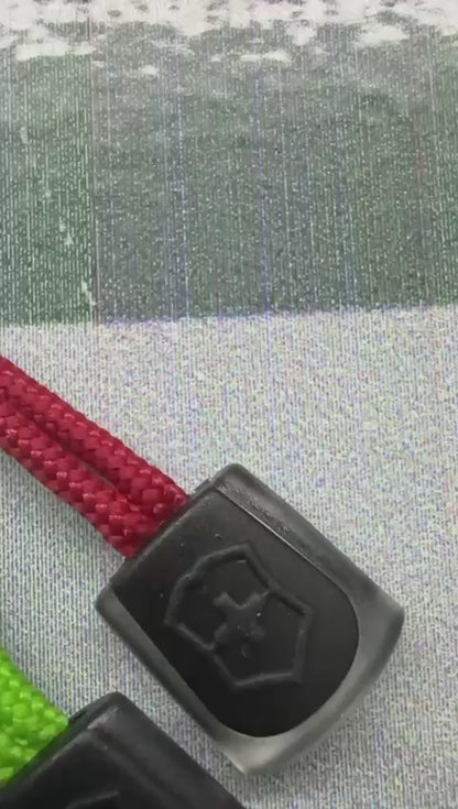 Victorinox Funda De Piel Para Navajas De 91 Mm con Cordón Rojo