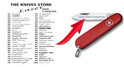 Navaja Victorinox Sportsman Con Funda, Cordon y Grabado Laser en hoja