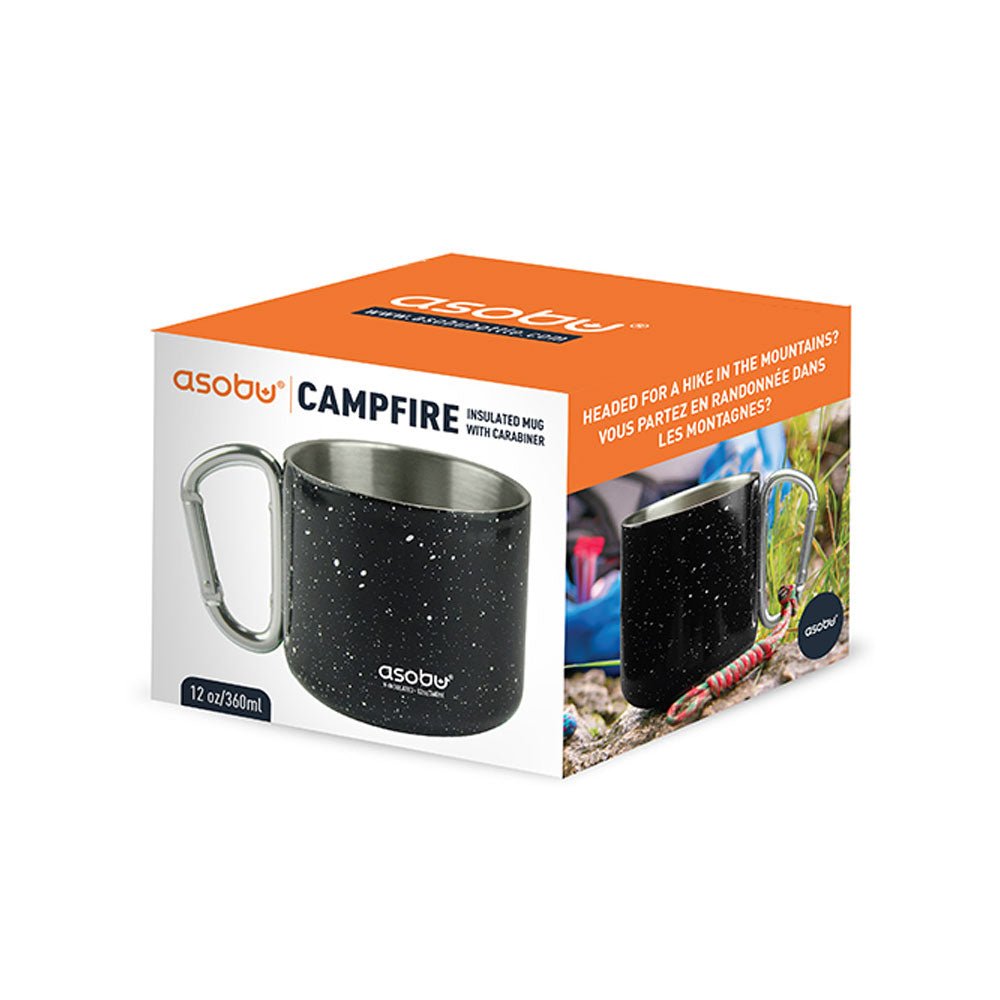 Taza Termica Asobu De Campismo Acero Inoxidable Doble Pared Con Grabado Personalizado Laser - Negra - SUIZA + XTREME