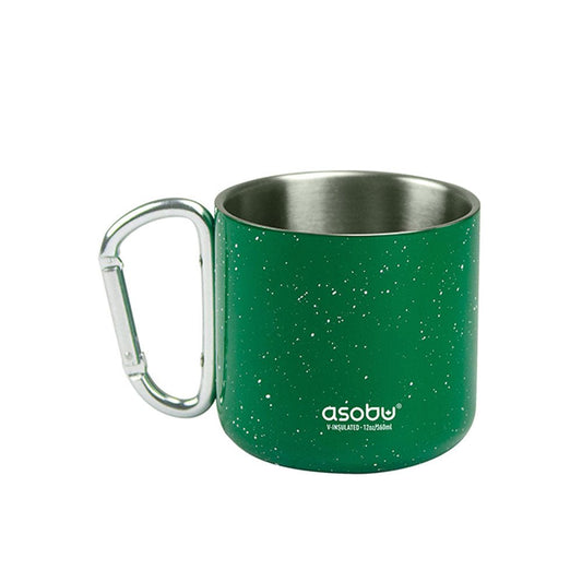 Taza Termica Asobu De Campismo Acero Inoxidable Doble Pared Con Grabado Personalizado Laser - Verde - SUIZA + XTREME