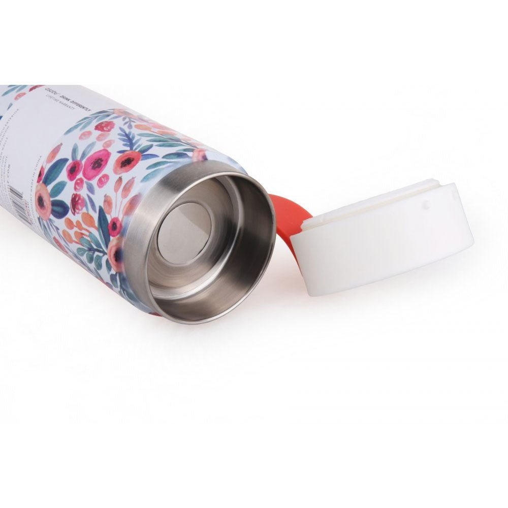 Termo De Viaje Asobu - Clutch&go LA16, 410 Ml Con Compartimiento Secreto - Floral - SUIZA + XTREME