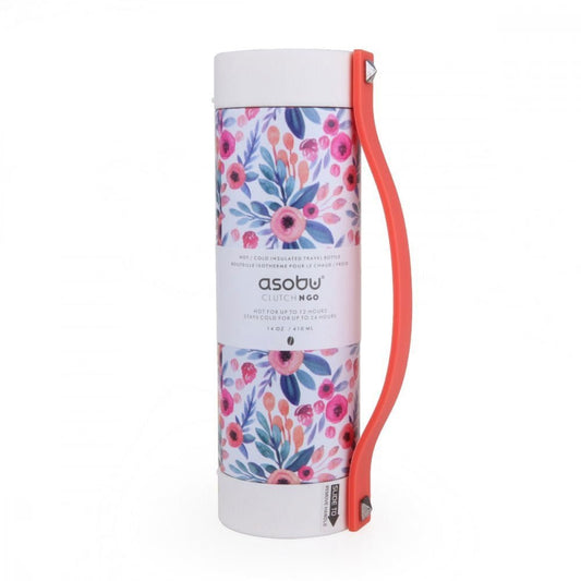 Termo De Viaje Asobu - Clutch&go LA16, 410 Ml Con Compartimiento Secreto - Floral - SUIZA + XTREME