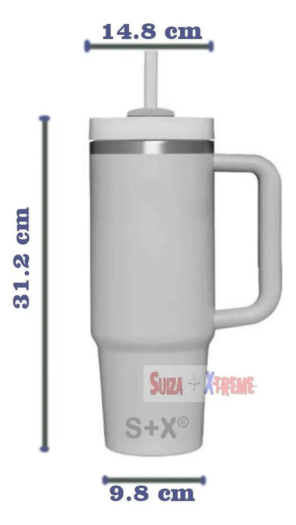 Termo S + X Adventure Quencher 40oz / 1180ml Doble Pared - Azul Acero - SUIZA + XTREME