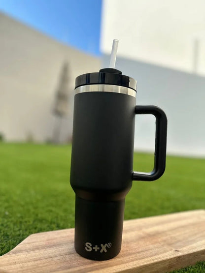 Termo S + X Adventure Quencher 40oz / 1180ml Doble Pared - Negro - SUIZA + XTREME