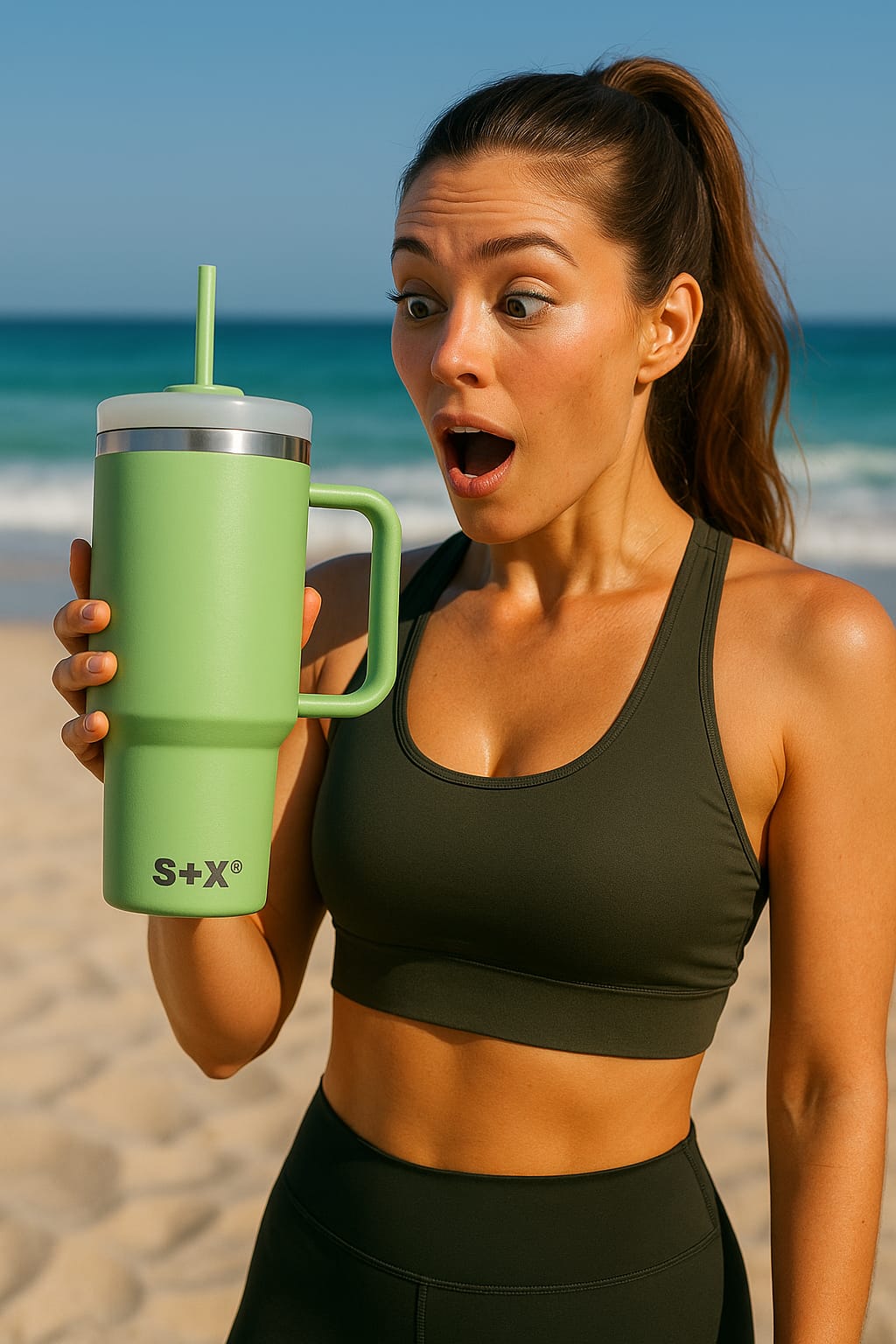 Termo S + X Adventure Quencher 40oz / 1180ml Doble Pared - Verde Claro - SUIZA + XTREME