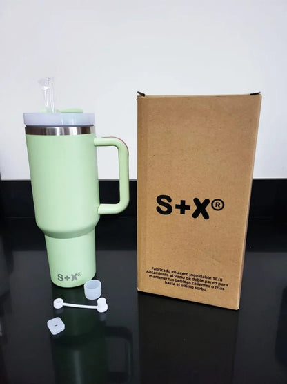 Termo S + X Adventure Quencher 40oz / 1180ml Doble Pared - Verde Claro - SUIZA + XTREME