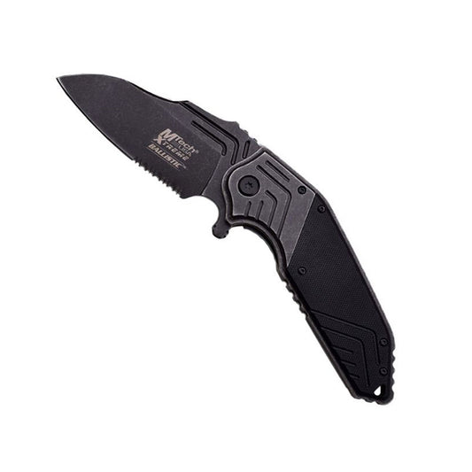 Navaja M-tech Ballistic Apertura Asistida Por Resorte Personalizada con Laser en la Hoja