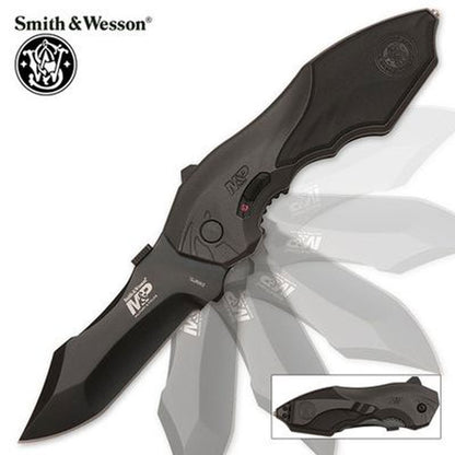 Navaja Smith & Wesson Con Seguro y Apertura Asistida Personalizada Con laser en la hoja  - Swmp5l